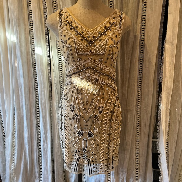 Boston Proper size 6 embellished beaded dress - Picture 5 of 11